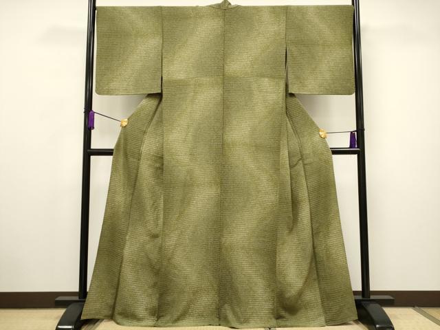 平和屋着物▽上質な小紋　単衣　横段文　正絹　逸品　CAAV3729dy 平和屋着物▽上質な小紋 単衣 横段文 正絹 逸品 CAAV3729dy