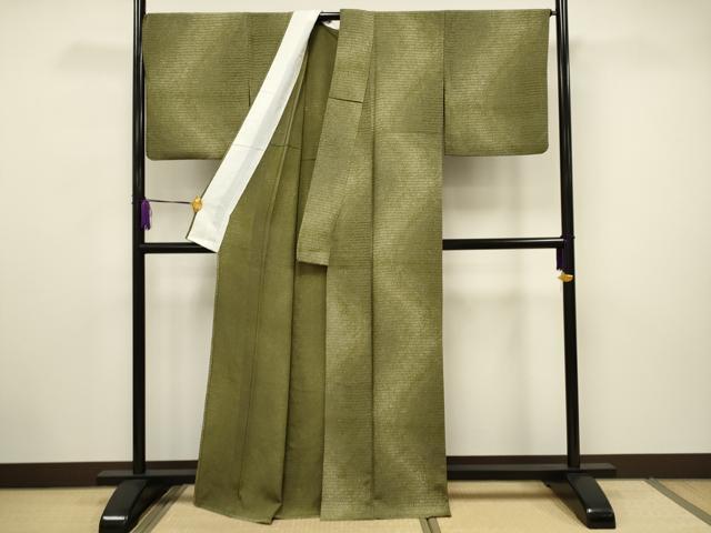 平和屋着物●上質な紬　葡萄蔦の葉文　さが美扱い　正絹　逸品　DAAS2005tw