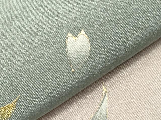 平和屋着物▽訪問着　単衣　工霞枝垂れ桜文　暈し染め　金銀彩　正絹　逸品　CAAV3748dy_6