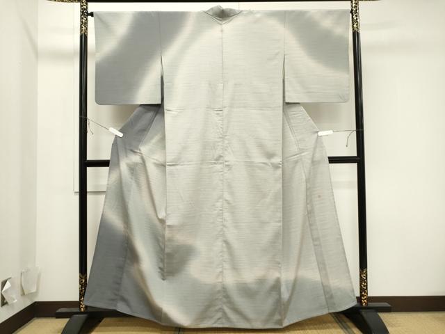 平和屋着物▽本塩沢　やまだ織　訪問着　染色作家　桐村博　単衣　霞文　正絹　逸品　CAAV3753dy