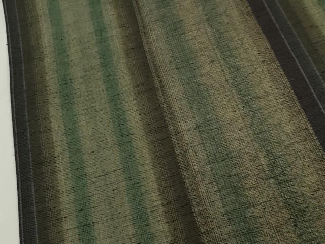 平和屋着物▽上質な紬　単衣　麻の葉間道　正絹　逸品　CAAV3778dy 平和屋着物▽上質な紬 単衣 麻の葉間道 正絹 逸品 CAAV3778dy