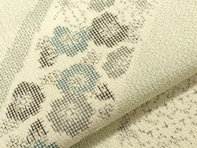 平和屋着物▽本塩沢 単衣 正倉院花文 正絹 逸品 CAAT6595xi