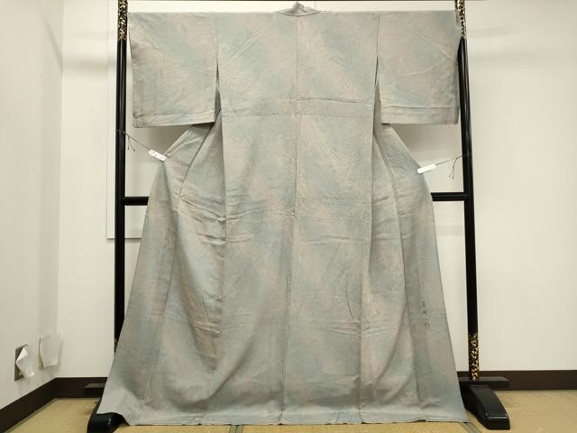 平和屋着物▽墨流しの第一人者 薗部正典 小紋 単衣 墨流し文様 暈し