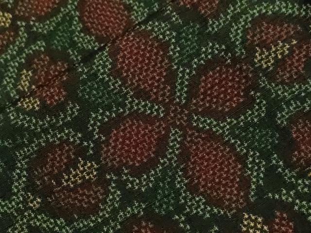 平和屋着物▽上質な紬 単衣 蜀江花文 正絹 逸品 CAAV3787dy