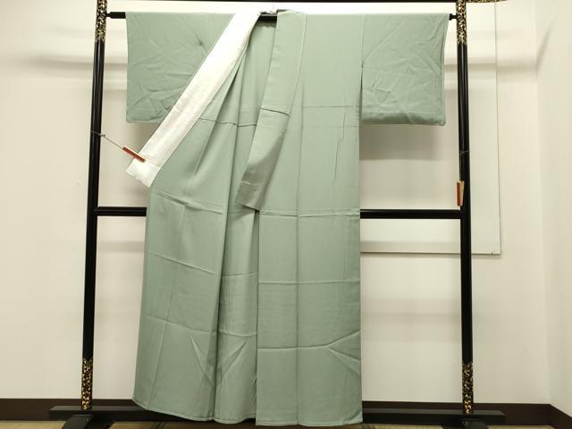 平和屋着物▽上質な色無地　単衣　薄萌葱色　正絹　逸品　未使用　CAAV3796dy 平和屋着物▽上質な色無地 単衣 薄萌葱色 正絹 逸品 未使用 CAAV3796dy