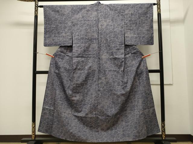 平和屋着物▽上質な紬　単衣　吉祥文　正絹　逸品　CAAV3905dy 平和屋着物▽上質な紬 単衣 吉祥文 正絹 逸品 CAAV3905dy