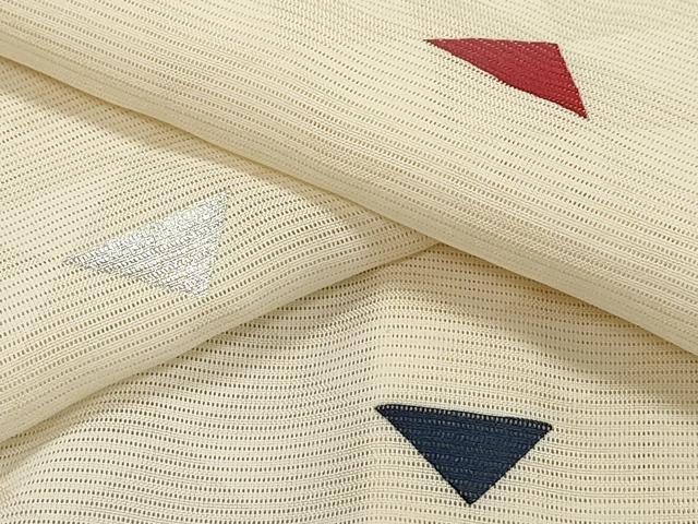 平和屋着物＊夏物　小紋　絽　鱗文　銀彩　正絹　逸品　未使用　CAAV3980dy