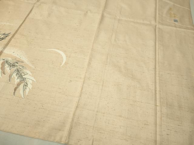 平和屋着物○東京友禅 伊藤幽水 訪問着 紬地 唐草文 正絹