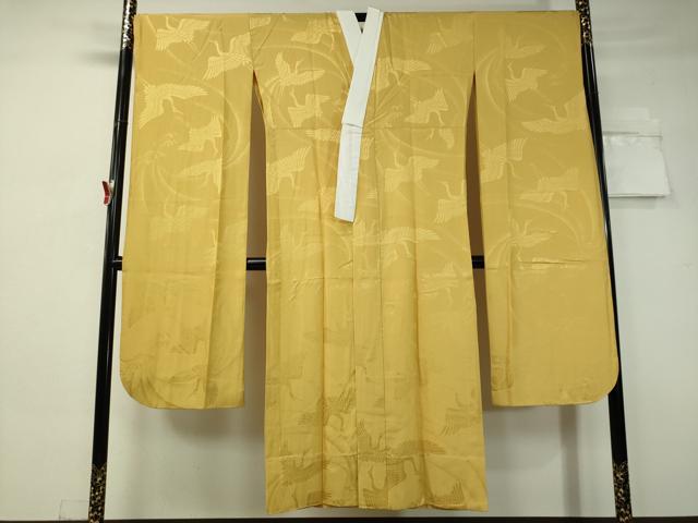 平和屋着物□長襦袢 無双仕立て 飛鶴地紋 暈し染め 金彩 半衿