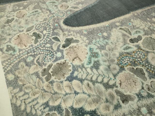 平和屋着物○訪問着 本場大島紬地 絞り 9マルキ 幻染 良和 辻