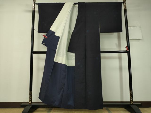 平和屋着物●真綿結城紬　100亀甲　おく玉　箔散らし　三越扱い　証紙付き　正絹　逸品　CAAV4764vp 平和屋着物○真綿結城紬 100亀甲 おく玉 箔散らし 三越扱い 証紙付き