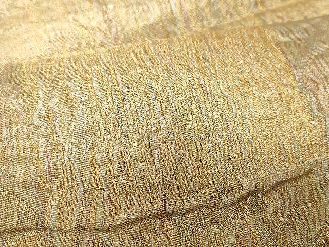 平和屋着物▽スリーシーズン　春夏秋　全通柄袋帯　市松文　金糸　正絹　逸品　CAAV5255yk_4