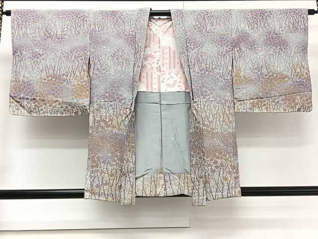 平和屋着物＃羽織　枝葉文　暈し染め　正絹　逸品　CAAV5637id