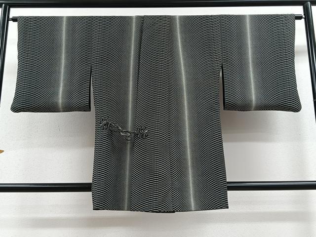 平和屋着物＃道中着　リバーシブル　幾何学文様　正絹　逸品　CAAV5756id