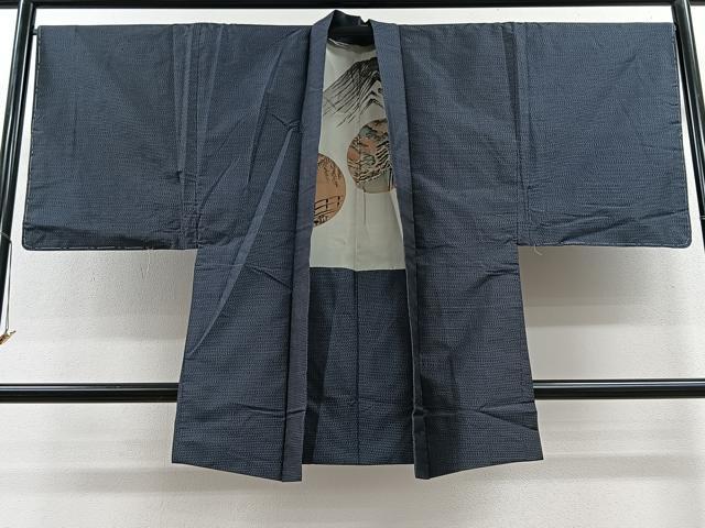 平和屋着物＃男性　本場大島紬　長羽織　吉祥文　正絹　逸品　CAAV5757id