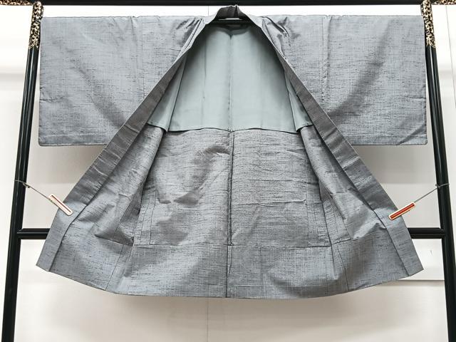 平和屋着物＃男性 長羽織 単衣 紬地 霞文 正絹 逸品 CAAV5822id