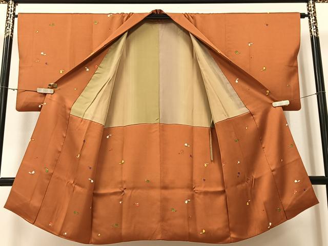 平和屋着物＃道中着　舞蝶文　ロング丈　正絹　逸品　CAAV5878id 平和屋着物＃道中着 舞蝶文 ロング丈 正絹 逸品 CAAV5878id