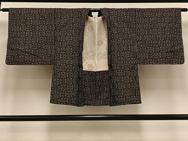 平和屋着物＃本場大島紬 龍郷絣 秋名バラ 羽織 正絹 逸品 CAAV5908id