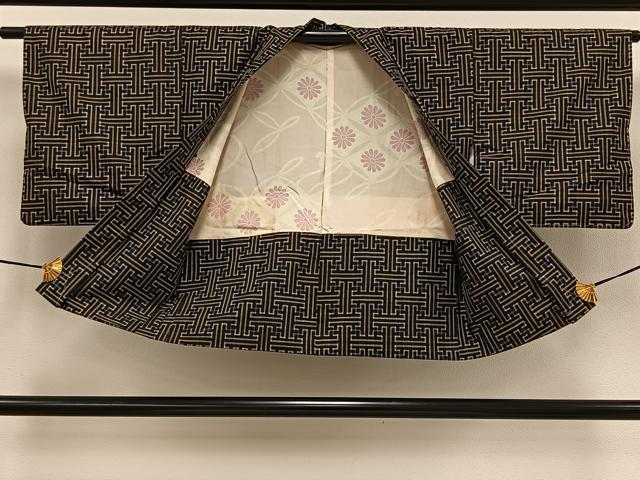 気*ば様 本場大島紬 秋名バラ 龍郷 可愛いピンクの絣 正絹i-