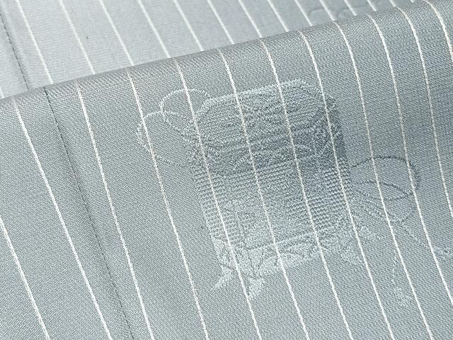 平和屋着物▽道行コート 単衣 雨コート 変わり縞 ロング丈 正絹 逸品