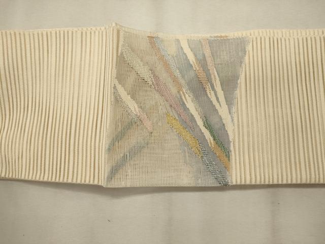 平和屋着物＊夏物　つけ帯　絽綴れ　流線文　金銀糸　正絹　逸品　CAAV6398oy 平和屋着物＊夏物 つけ帯 絽綴れ 流線文 金銀糸 正絹 逸品