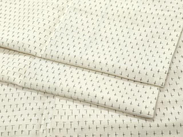 平和屋着物●上質な紬　十字絣　正絹　逸品　CAAV6403vf
