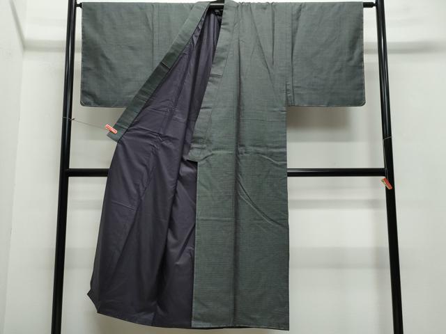 平和屋着物○男性 紬 アンサンブル 100亀甲 正絹 逸品 未使用 CAAV6427vf 