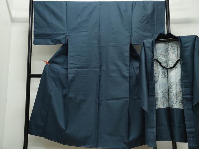 平和屋着物●男性　紬　アンサンブル　100亀甲　正絹　逸品　未使用　CAAV6431vf