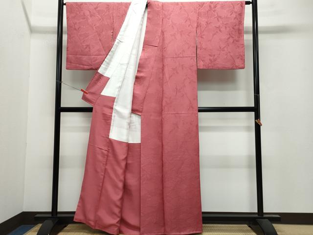 平和屋着物○上質な色無地 赤錆色 正絹 逸品 未使用 DAAU5782ps