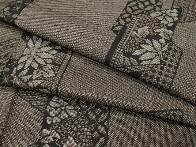 平和屋着物●本場大島紬　9マルキ　吉祥花文　正絹　逸品　未使用　CAAV6503vf
