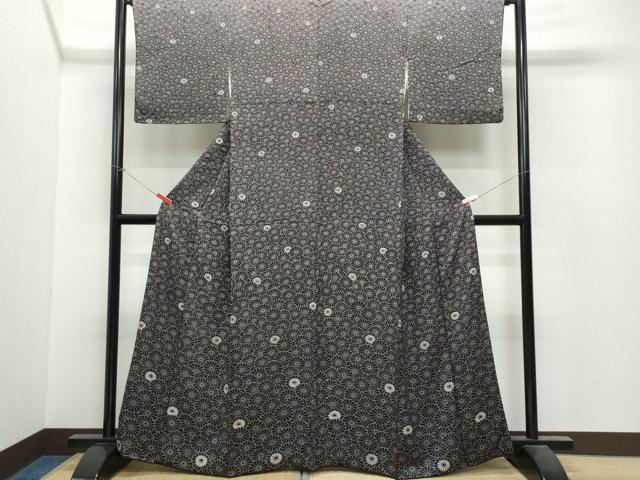 平和屋着物●訪問着　花尽くし　黒地　正絹　逸品　CAAV6510vf