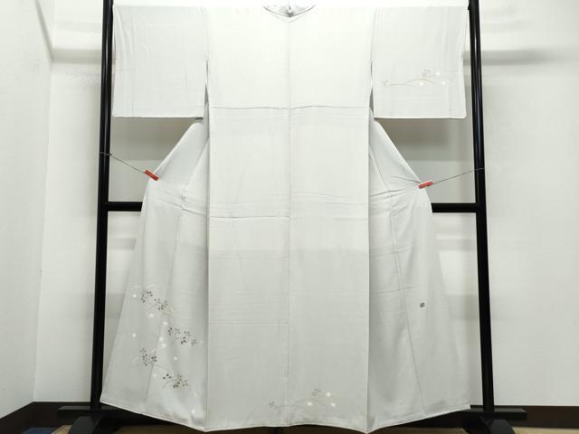 平和屋着物●本加賀友禅作家　小田美知代　訪問着　芝草萩楓文　正絹　逸品　CAAV6533vf