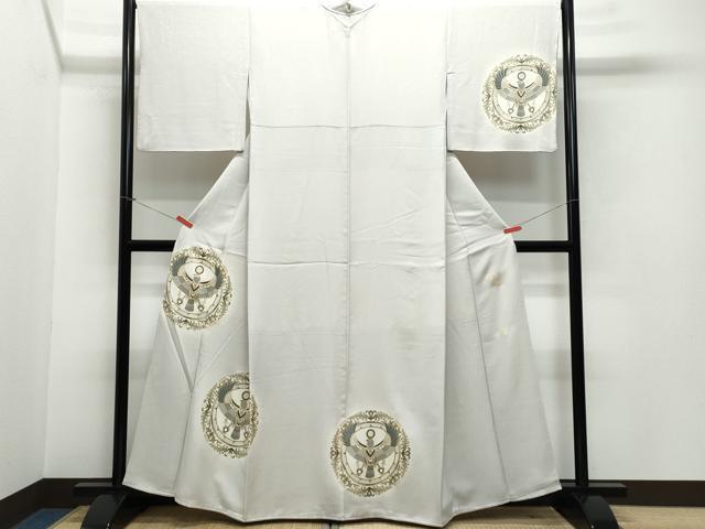 平和屋着物●螺鈿工芸作家　佐野正喜　色留袖　吉祥花鳥文　金彩　正絹　逸品　CAAV6537vf