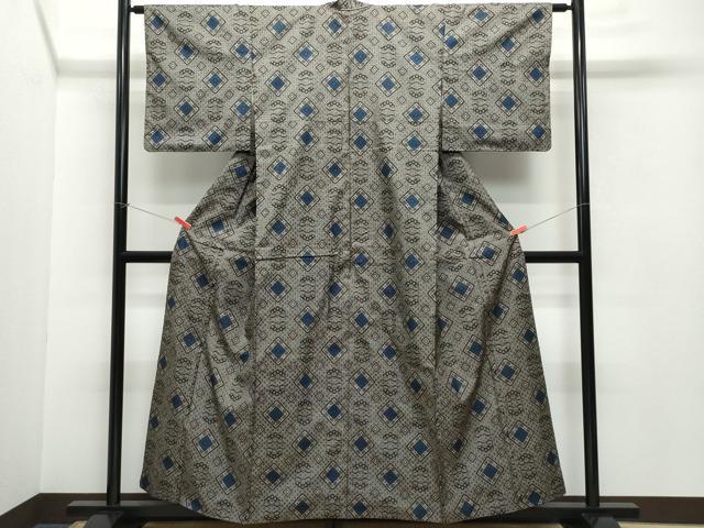 平和屋着物○本場大島紬 道行コートセット 龍郷絣 正絹 逸品 CAAX1076vf