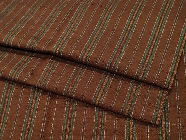 平和屋着物●上質な紬　間道　正絹　逸品　CAAV6555vf