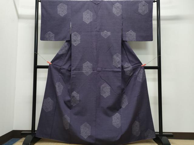 平和屋着物○本場結城紬 100亀甲 宝尽くし文 正絹 逸品 CAAS9269th