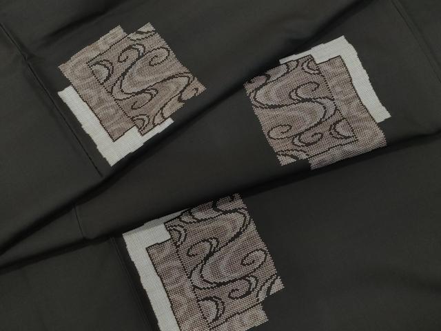 平和屋着物●本場大島紬　9マルキ　地空き　色紙重ね流水文　正絹　逸品　CAAV6595vf