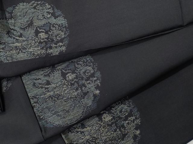 平和屋着物●本場大島紬　9マルキ　地空き　龍　正絹　逸品　CAAV6597vf