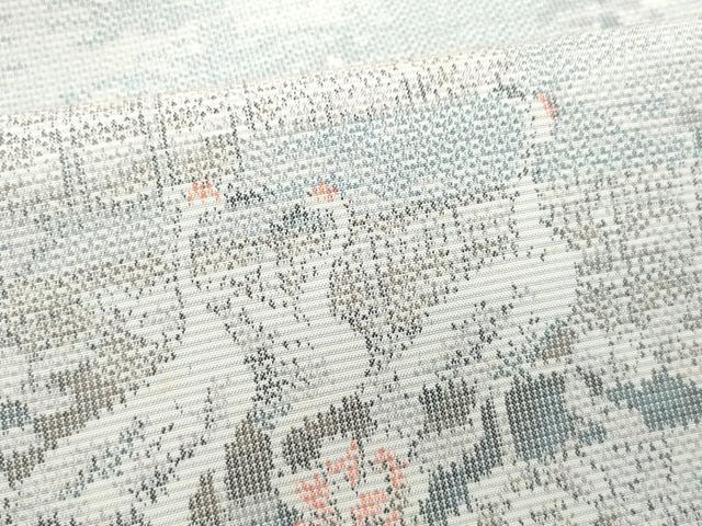 平和屋着物○大島紬 群鶴草花文 証紙付き 正絹 逸品 CAAV6599vf