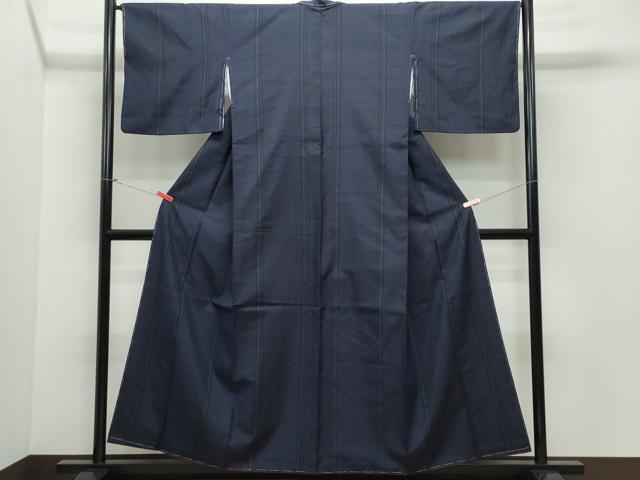 平和屋着物○上質な紬 間道 正絹 逸品 CAAS0027th 平和屋着物○