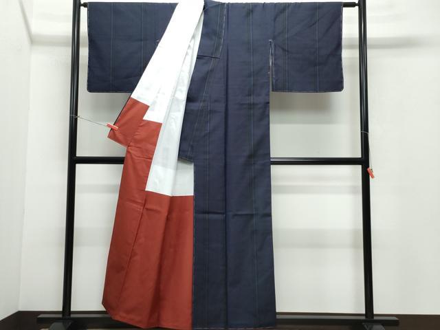 平和屋着物○上質な紬 間道 正絹 逸品 未使用 CAAV6625vf 