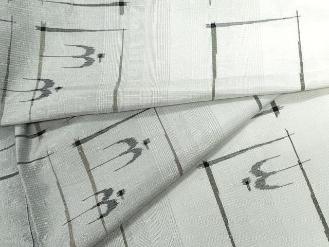 平和屋着物●上質な紬　琉球絣文様　正絹　逸品　CAAV6633vf