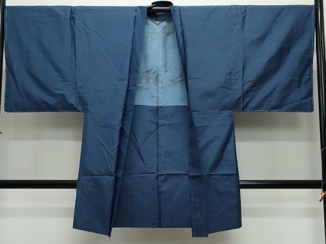 平和屋着物○男性 本場大島紬 アンサンブル 幾何学文様 正絹 逸品  