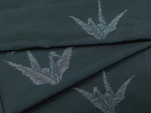 平和屋着物●本場大島紬　折り鶴　正絹　逸品　CAAV6657vf