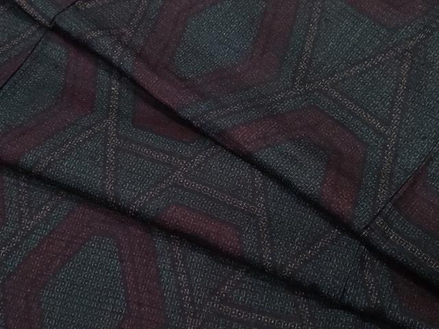 平和屋着物●本場結城紬　重要無形文化財　80亀甲　吉祥文　正絹　逸品　未使用　CAAV6672vf