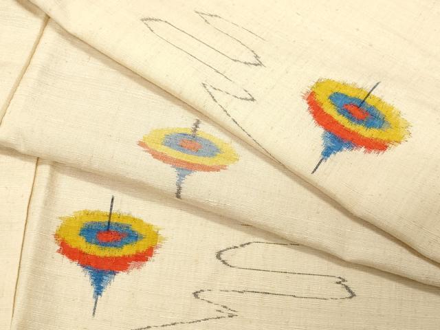 平和屋着物●上質な紬　独楽　正絹　逸品　CAAV6677vf