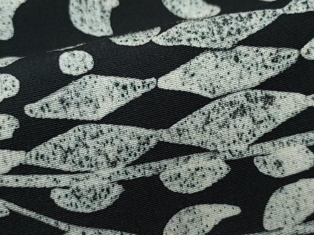 平和屋着物□極上 染色作家 斉藤三才 小紋 縞 黒地 逸品 CYAA2612s5