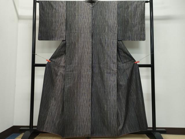 平和屋着物○本場大島紬 9マルキ 変わり縞 ますいわ屋扱い 正絹 逸品