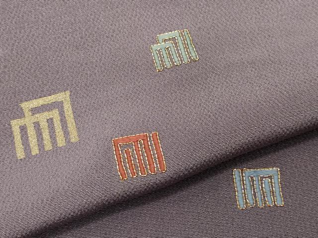 平和屋着物○訪問着 駒刺繍 源氏香 金彩 鬼しぼ縮緬 正絹 逸品