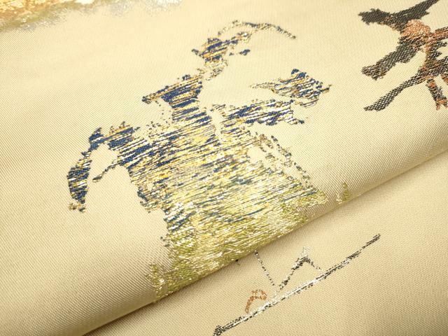 平和屋着物○龍村平蔵製 太鼓柄袋帯 龍村平蔵製 溌墨山水